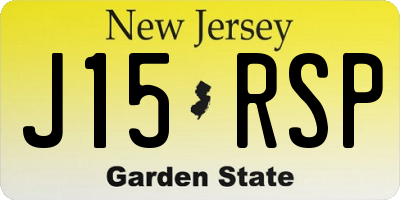 NJ license plate J15RSP