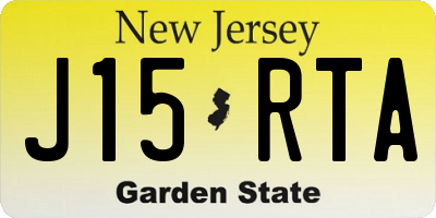 NJ license plate J15RTA