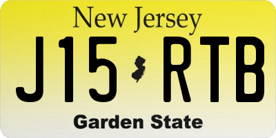 NJ license plate J15RTB