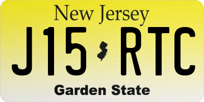 NJ license plate J15RTC