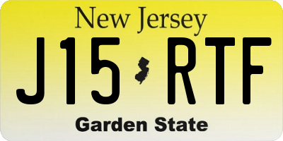 NJ license plate J15RTF