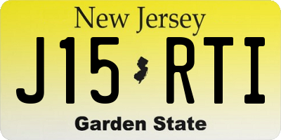 NJ license plate J15RTI
