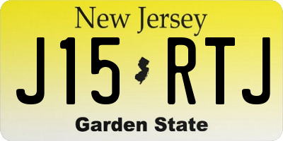 NJ license plate J15RTJ
