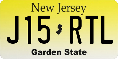 NJ license plate J15RTL