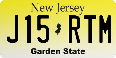 NJ license plate J15RTM