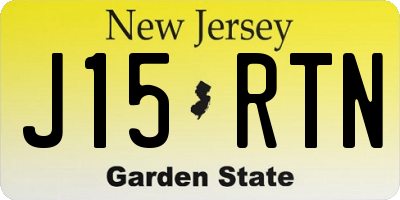 NJ license plate J15RTN