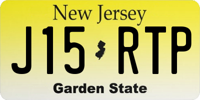 NJ license plate J15RTP