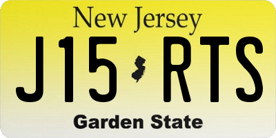 NJ license plate J15RTS