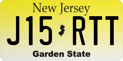 NJ license plate J15RTT