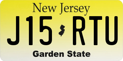 NJ license plate J15RTU