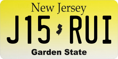 NJ license plate J15RUI
