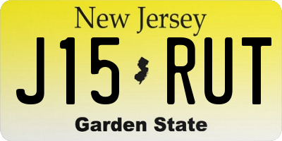 NJ license plate J15RUT