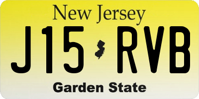 NJ license plate J15RVB