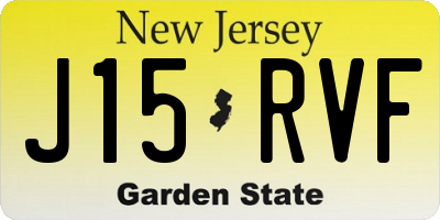 NJ license plate J15RVF