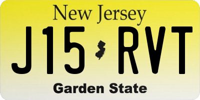 NJ license plate J15RVT