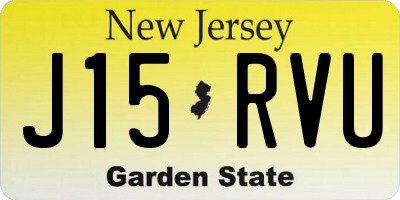 NJ license plate J15RVU
