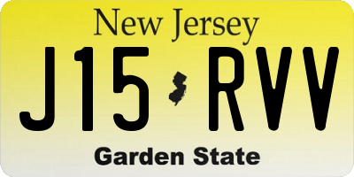 NJ license plate J15RVV