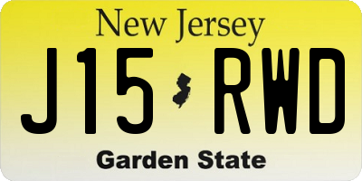 NJ license plate J15RWD