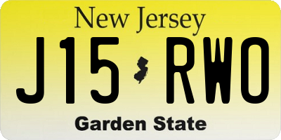 NJ license plate J15RWO