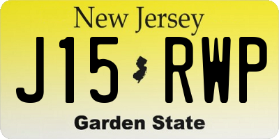 NJ license plate J15RWP