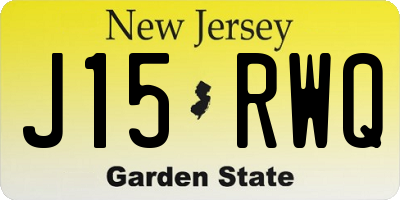 NJ license plate J15RWQ