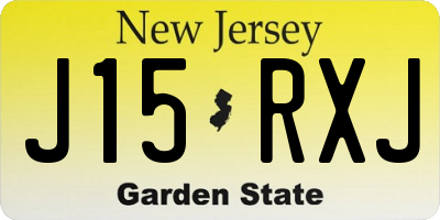 NJ license plate J15RXJ