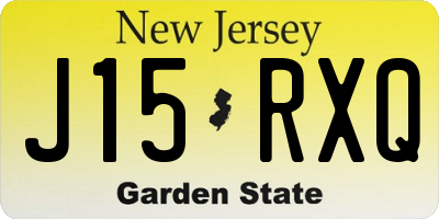 NJ license plate J15RXQ