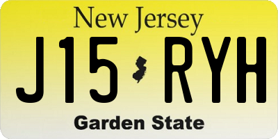 NJ license plate J15RYH