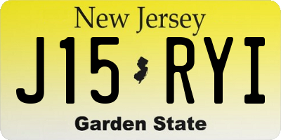 NJ license plate J15RYI