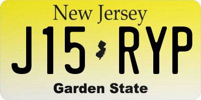 NJ license plate J15RYP