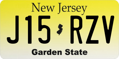 NJ license plate J15RZV