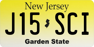 NJ license plate J15SCI