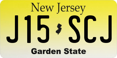 NJ license plate J15SCJ