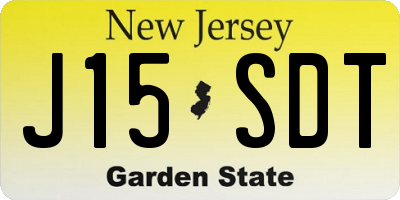 NJ license plate J15SDT