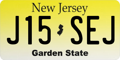 NJ license plate J15SEJ