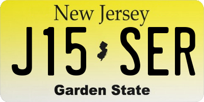 NJ license plate J15SER