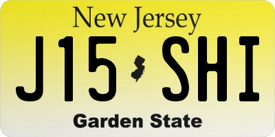 NJ license plate J15SHI