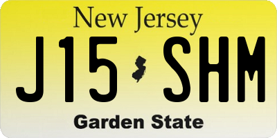 NJ license plate J15SHM