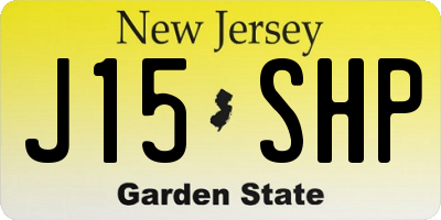 NJ license plate J15SHP