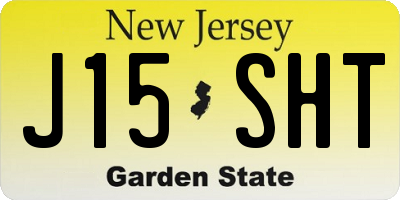 NJ license plate J15SHT