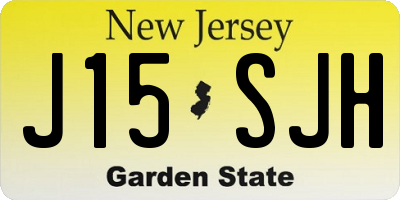 NJ license plate J15SJH
