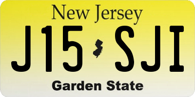 NJ license plate J15SJI