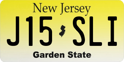 NJ license plate J15SLI