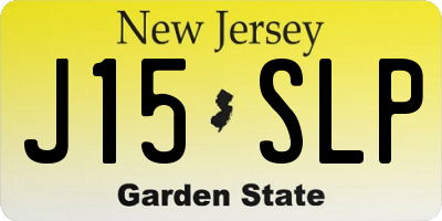 NJ license plate J15SLP