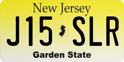 NJ license plate J15SLR