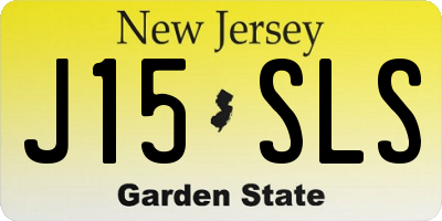 NJ license plate J15SLS