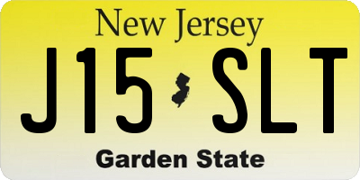 NJ license plate J15SLT
