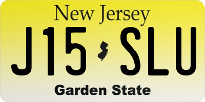 NJ license plate J15SLU