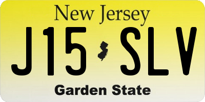NJ license plate J15SLV