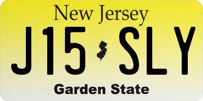 NJ license plate J15SLY